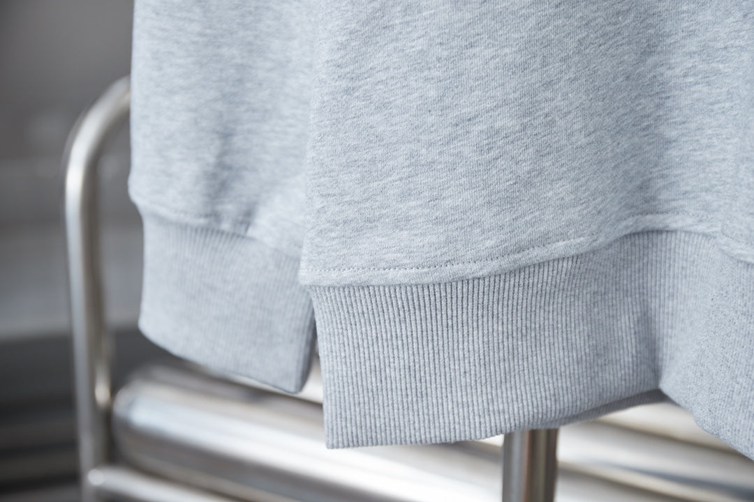 250902 New high-quality, simple embroidered lapel sweatshirt