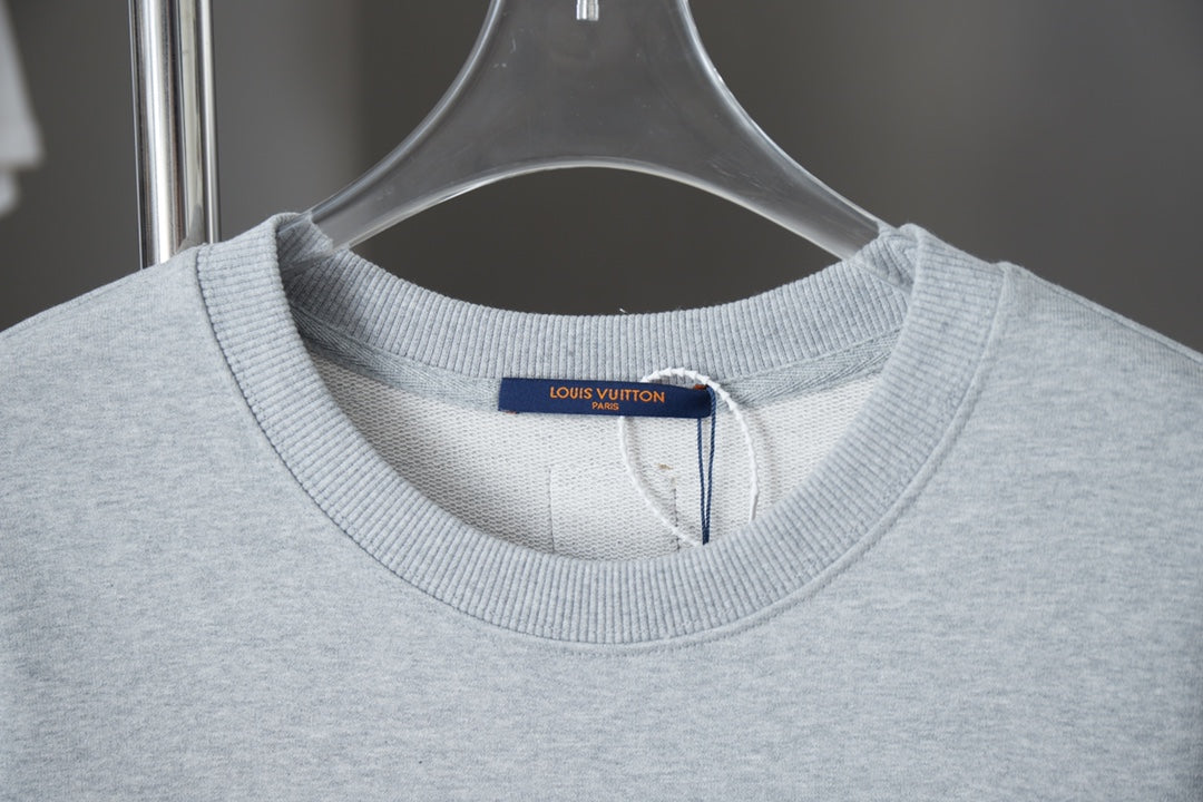 250902 New high-quality fishing embroidered round-neck sweatshirt