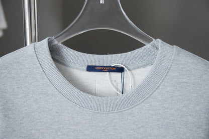 250902 New high-quality fishing embroidered round-neck sweatshirt