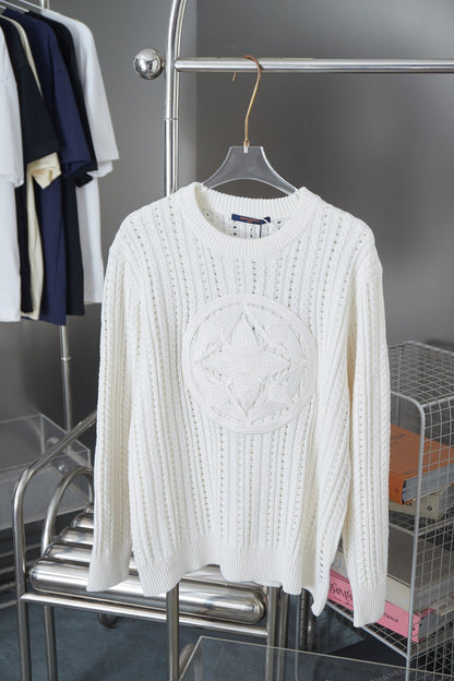 250902 New high-quality knitted logo sweater