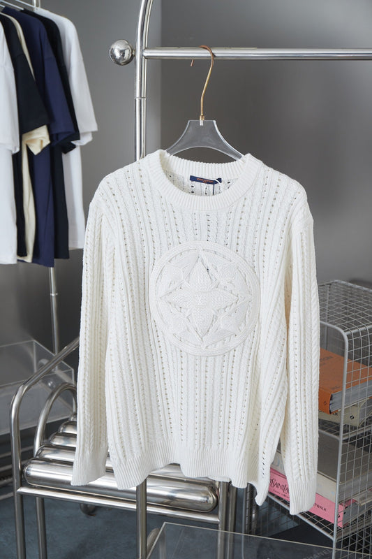 250902 New high-quality knitted logo sweater
