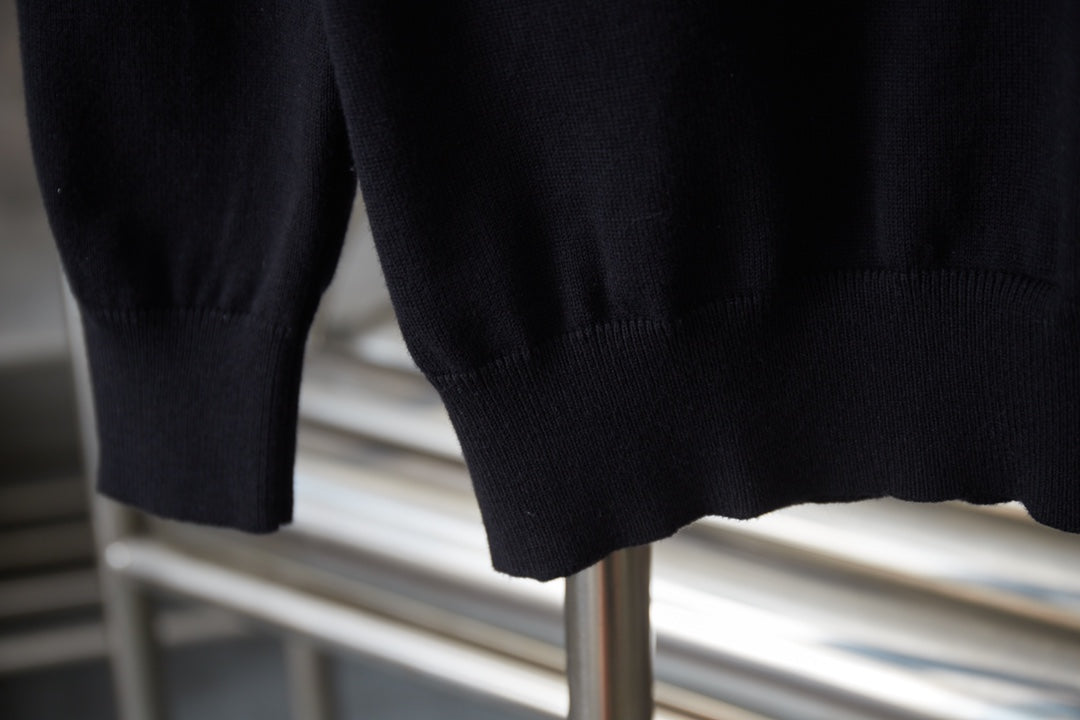 250902 New high-quality shirt collar patchwork sweater
