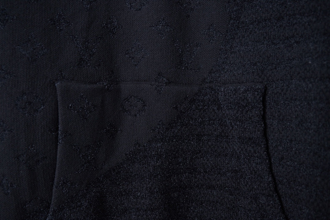 250902 New high-quality black lettered jacquard knit hood
