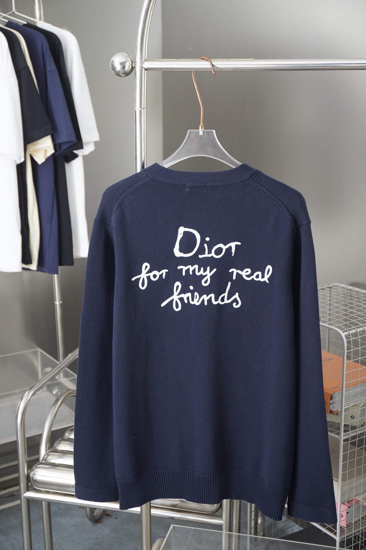 250902 New high-quality letter-embroidered knitted cardigan sweater