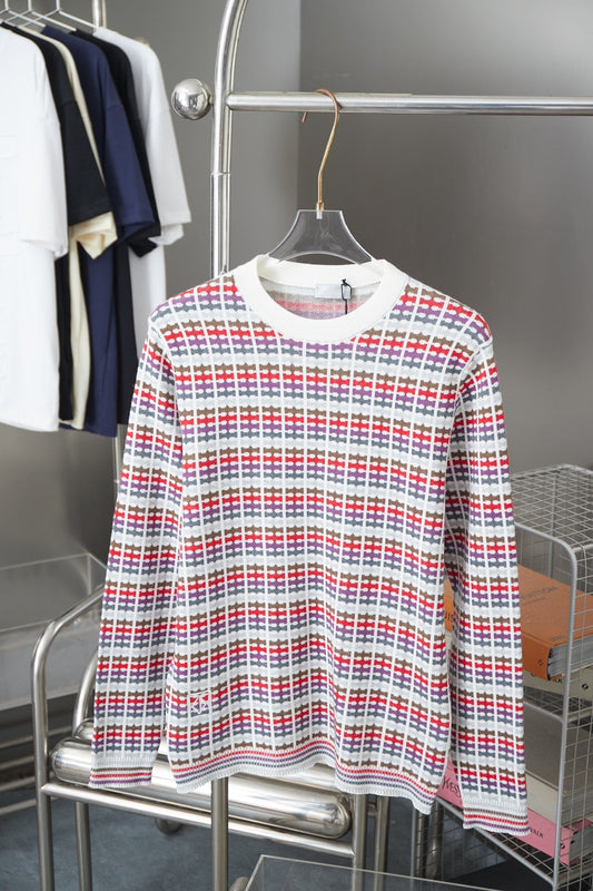 250902 New high-quality colored knitted sweater