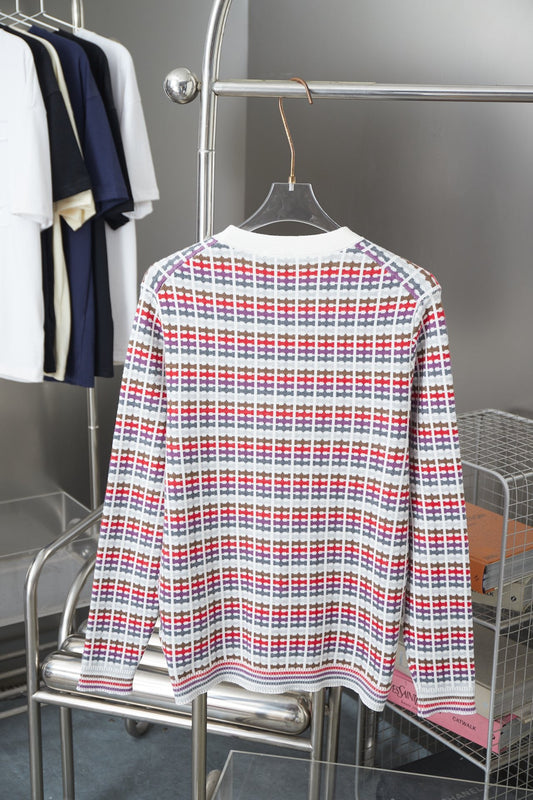 250902 New high-quality colored knitted sweater