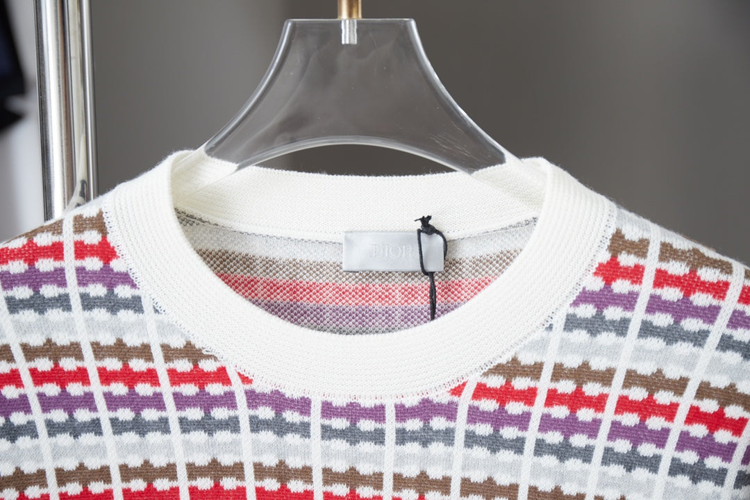 250902 New high-quality colored knitted sweater