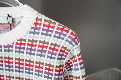 250902 New high-quality colored knitted sweater