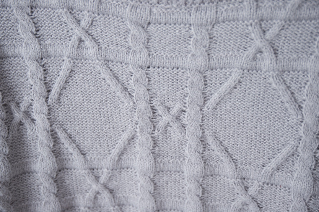 250902 New high-quality wool wicker knitted sweater