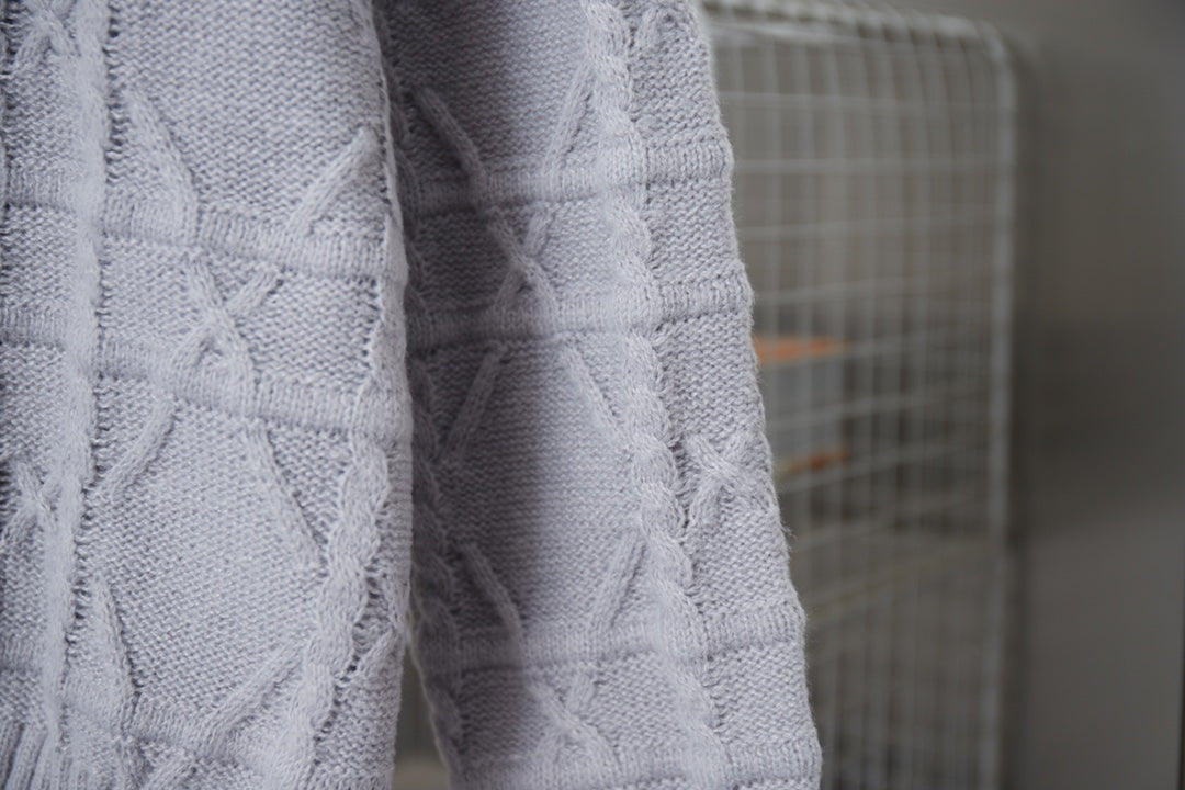 250902 New high-quality wool wicker knitted sweater