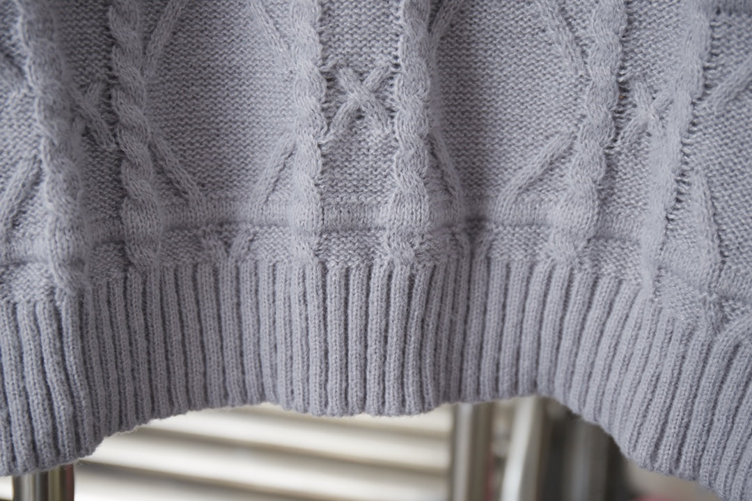 250902 New high-quality wool wicker knitted sweater