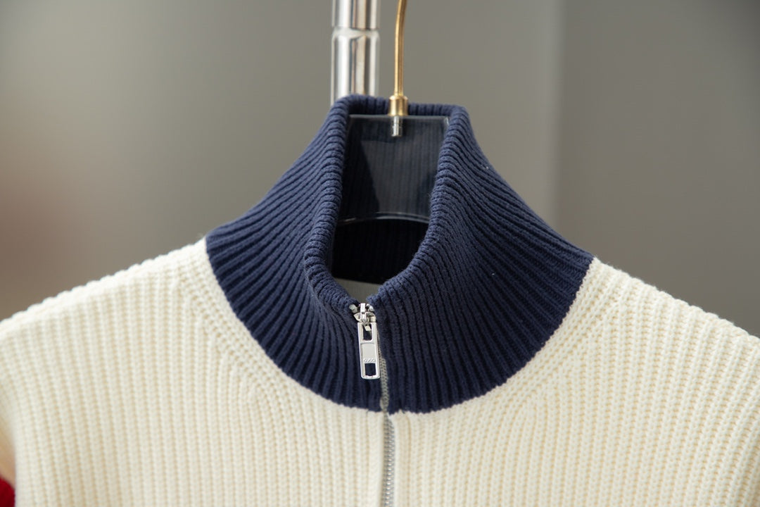 250902 New high-quality letter-covered knitted cardigan sweater