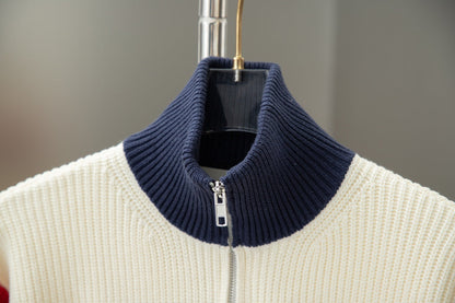 250902 New high-quality letter-covered knitted cardigan sweater