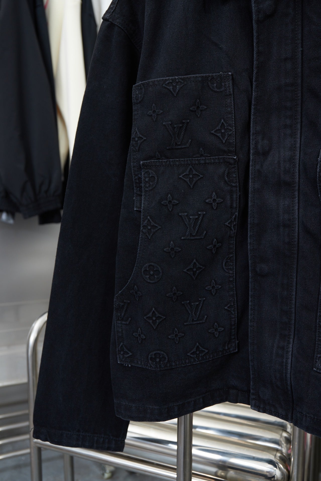 250902 New high-quality heavy-duty embossed denim workwear jacket