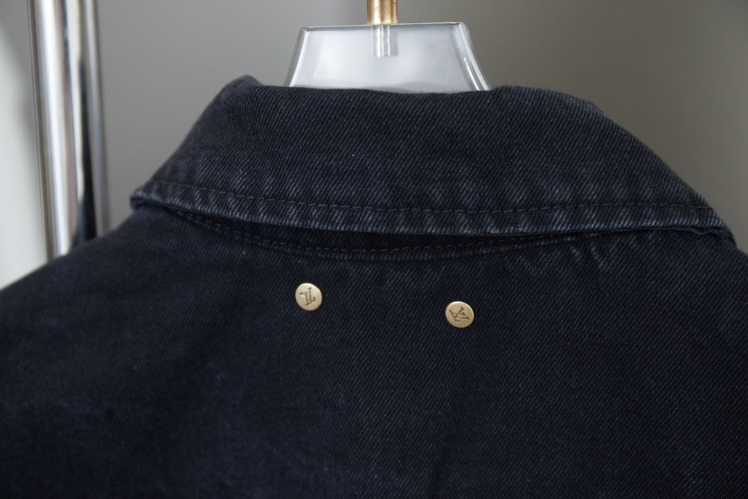 250902 New high-quality heavy-duty embossed denim workwear jacket
