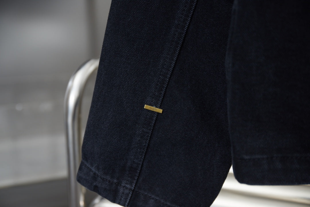 250902 New high-quality heavy-duty embossed denim workwear jacket