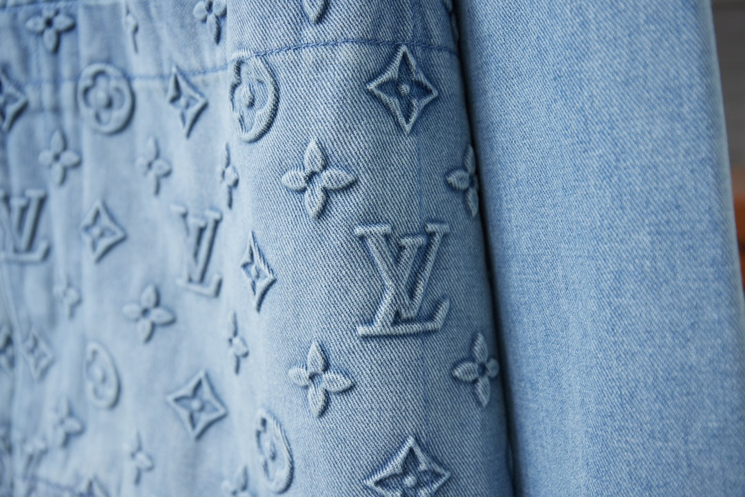 250902 New high-quality hand-painted fringed denim jacket