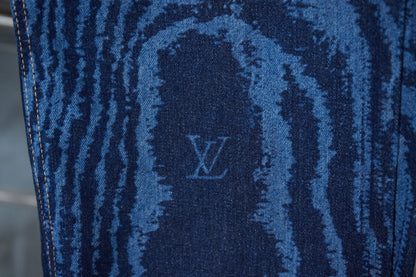 250902 New high-quality custom fabric wavy texture jeans