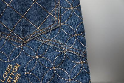 250902 New high-quality custom-made fabric round denim shorts