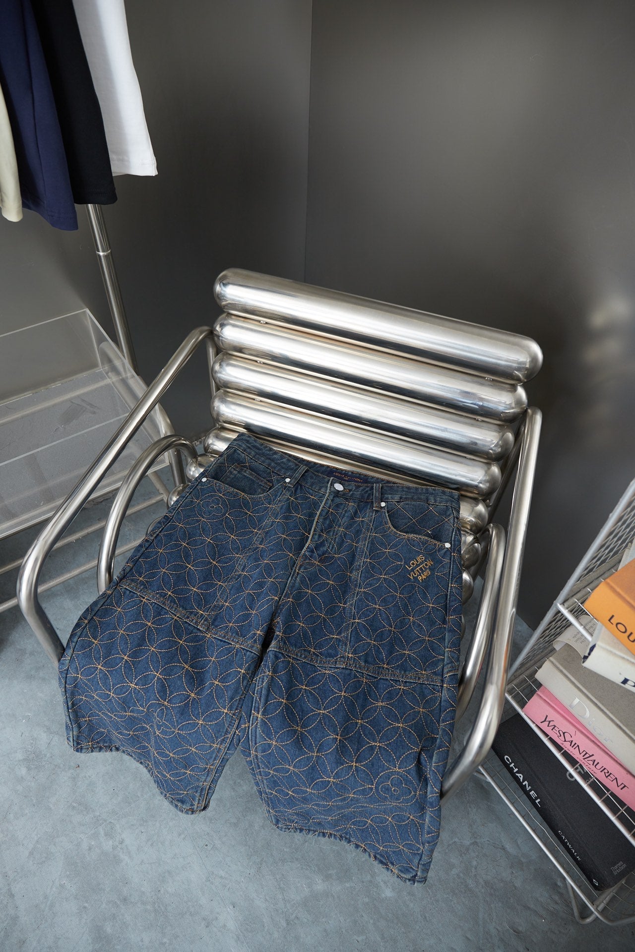 250902 New high-quality custom-made fabric round denim shorts