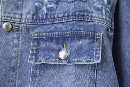 250902 A new high-quality jacquard embroidered letter denim jacket