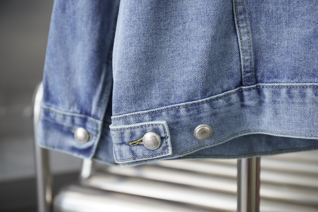 250902 A new high-quality jacquard embroidered letter denim jacket