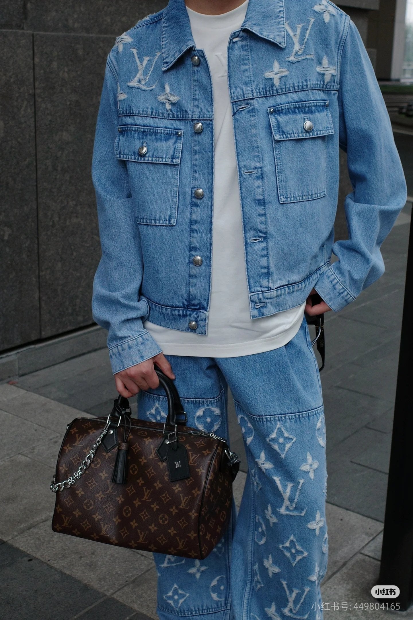 250902 New high-quality jacquard embroidered letter denim trousers