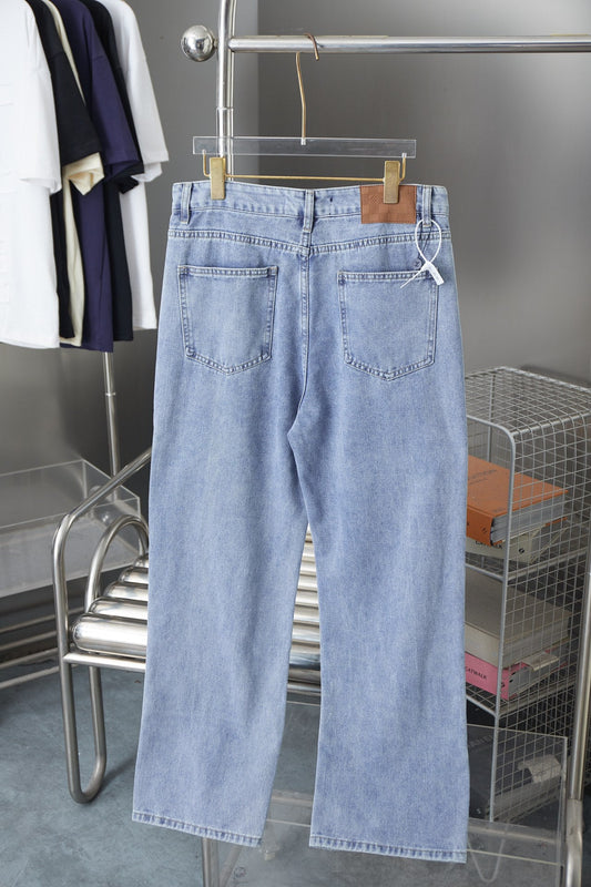 250902 New high-quality jacquard embroidered letter denim trousers