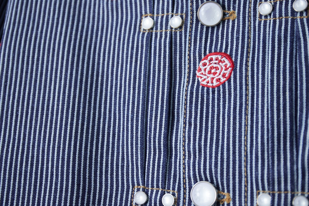 250902 A new high-quality striped embroidered denim jacket