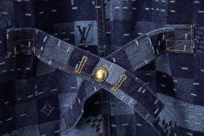 250902 New high-quality checkerboard texture skateboard denim jacket