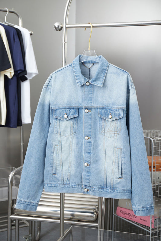 250902 A new high-quality embroidered letter denim jacket
