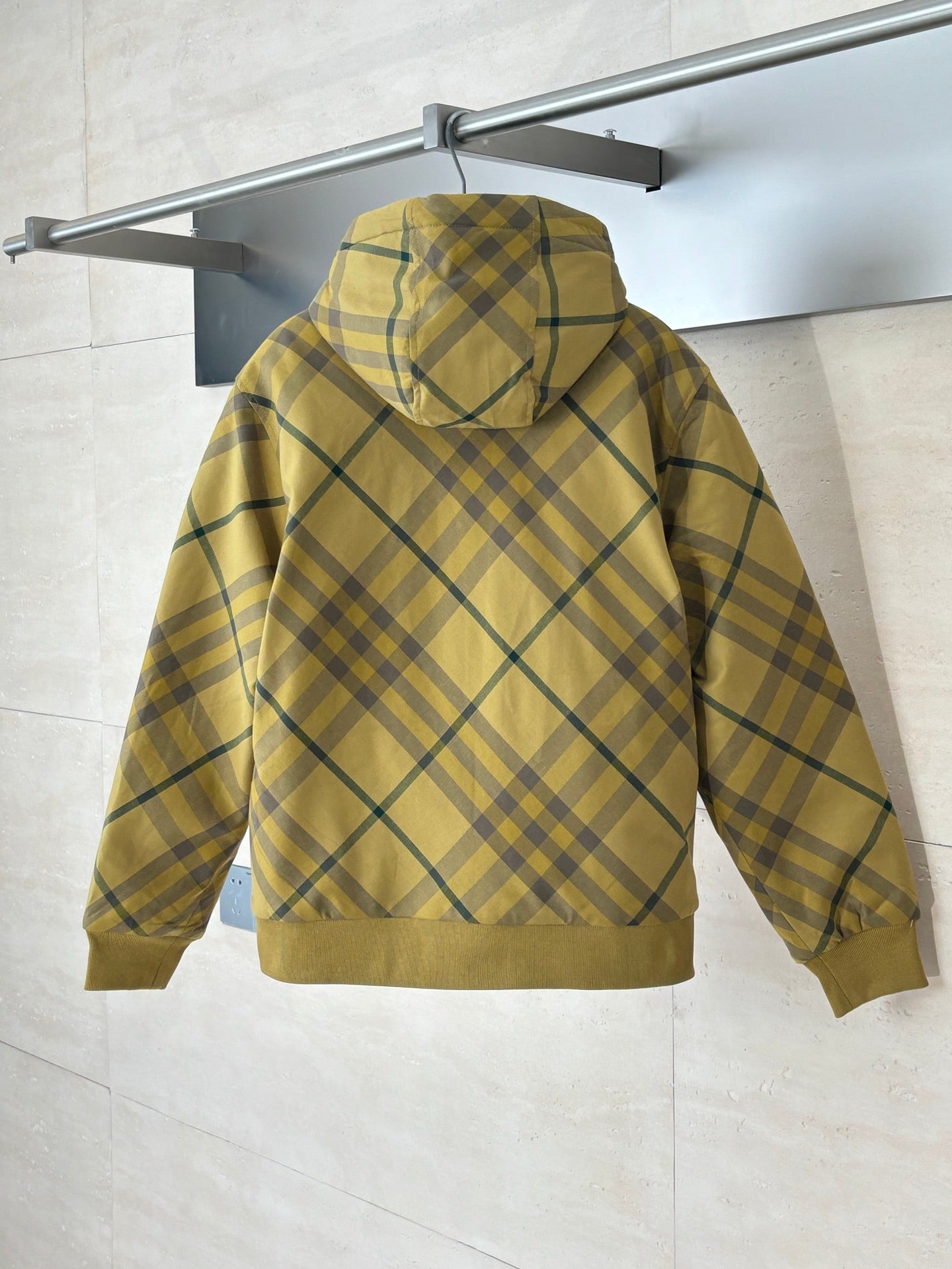 250902 New high-quality checkered hooded zipper cotton jacket