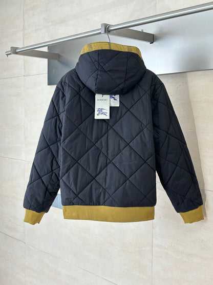 250902 New high-quality checkered hooded zipper cotton jacket