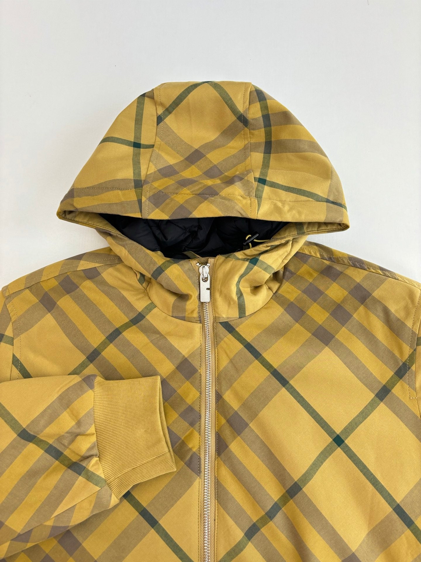 250902 New high-quality checkered hooded zipper cotton jacket