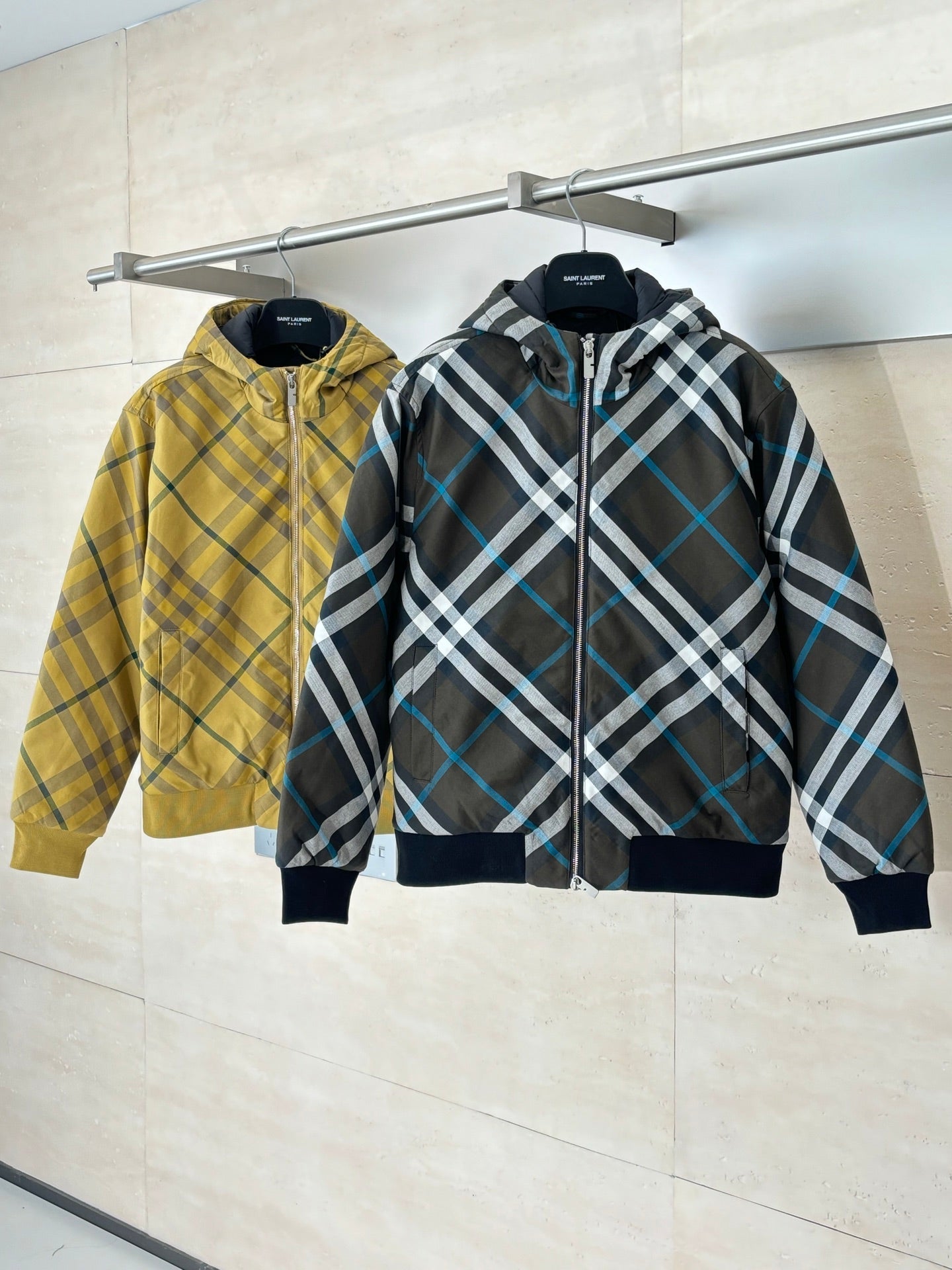 250902 New high-quality checkered hooded zipper cotton jacket