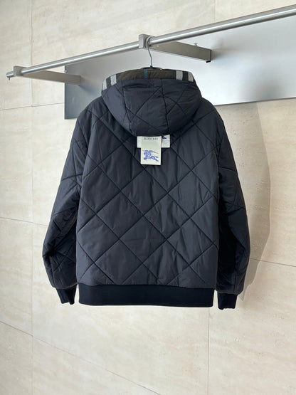 250902 New high-quality checkered hooded zipper cotton jacket