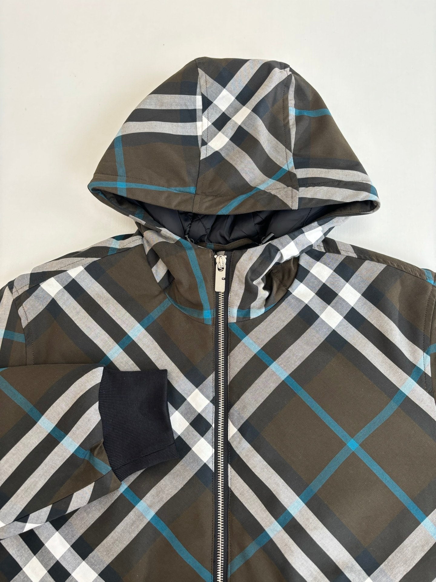 250902 New high-quality checkered hooded zipper cotton jacket