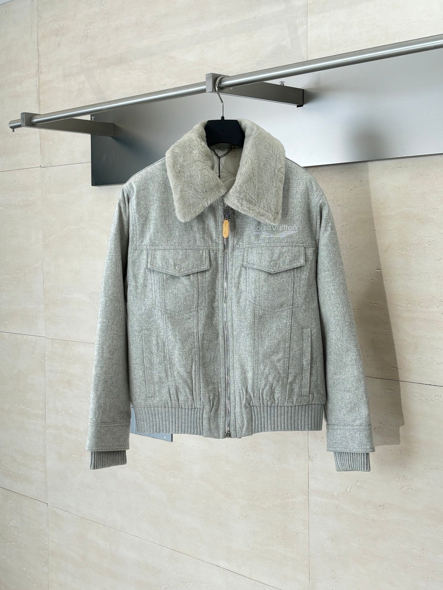 250902 New high-quality wool collar and wool corset jacket