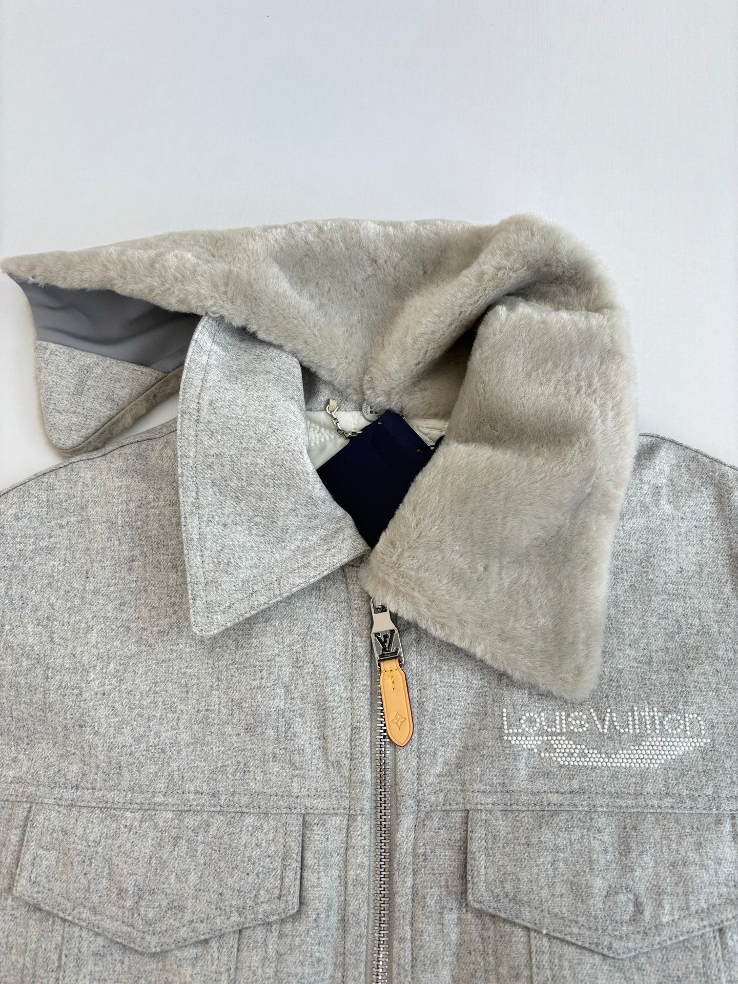 250902 New high-quality wool collar and wool corset jacket