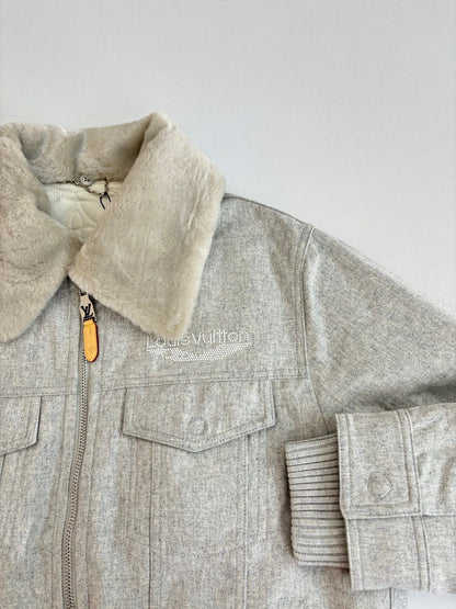 250902 New high-quality wool collar and wool corset jacket