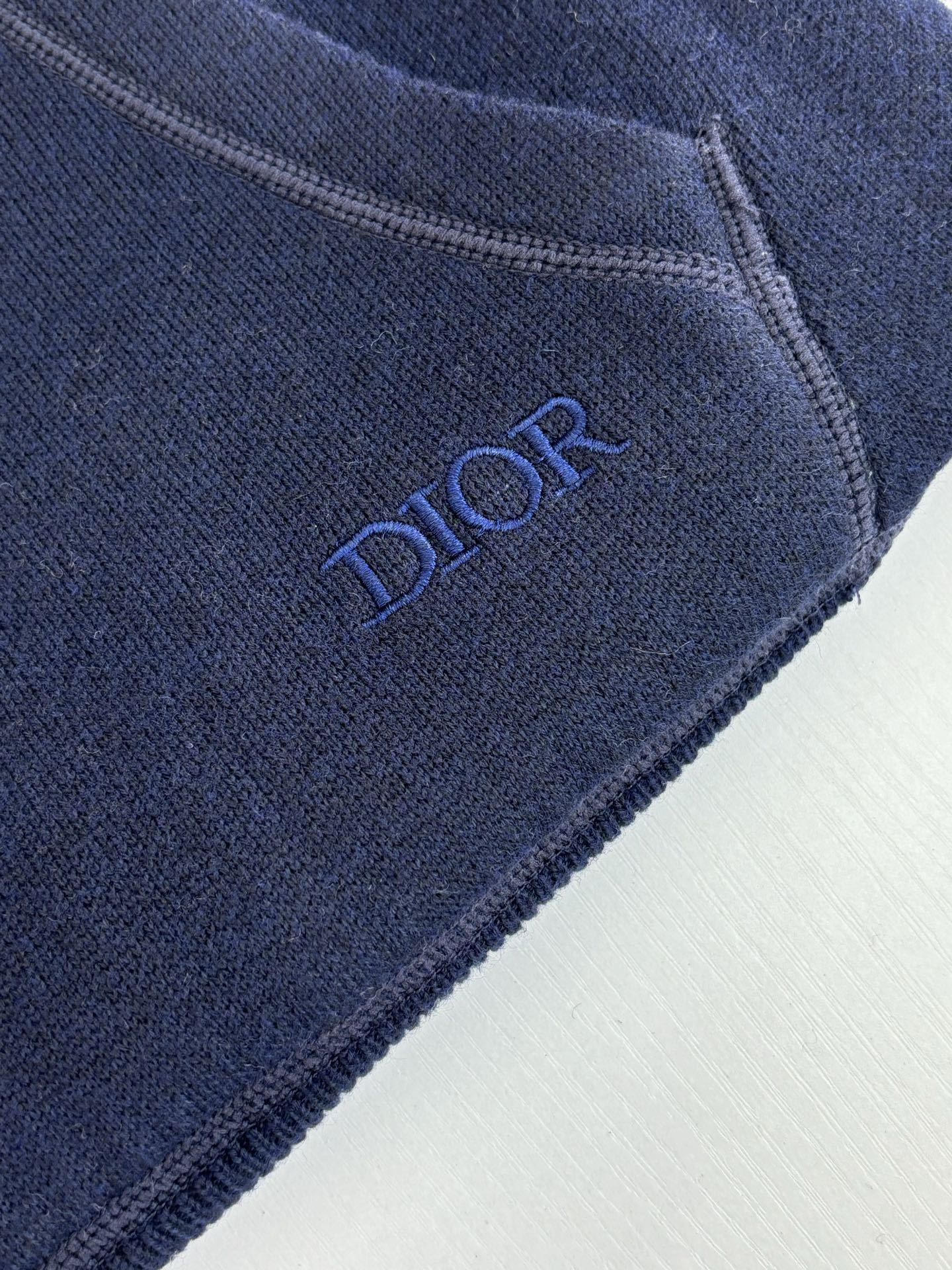 250902 A new high-quality double-sided jacquard cashmere knitted hooded sweatshirt