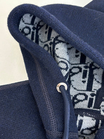 250902 A new high-quality double-sided jacquard cashmere knitted hooded sweatshirt