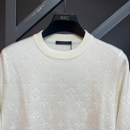 250902 New high-quality jacquard knitted round-neck sweater