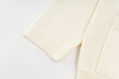250908 New high-quality and simple wool knitted cardigan sweater
