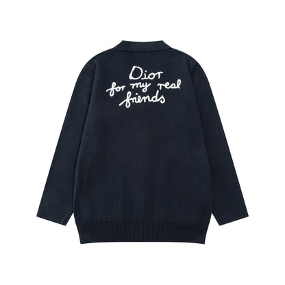 250908 New high-quality and simple wool knitted cardigan sweater