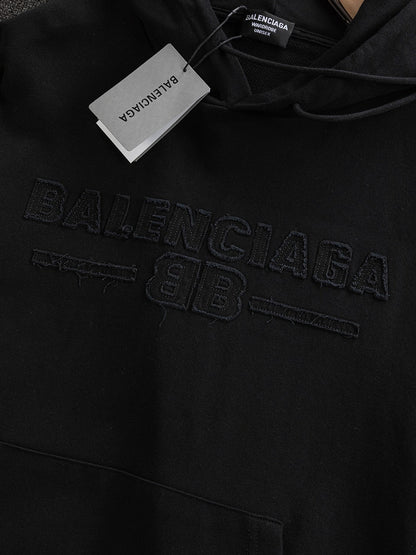 250908 New high-quality patchwork embroidered distressed hoodie