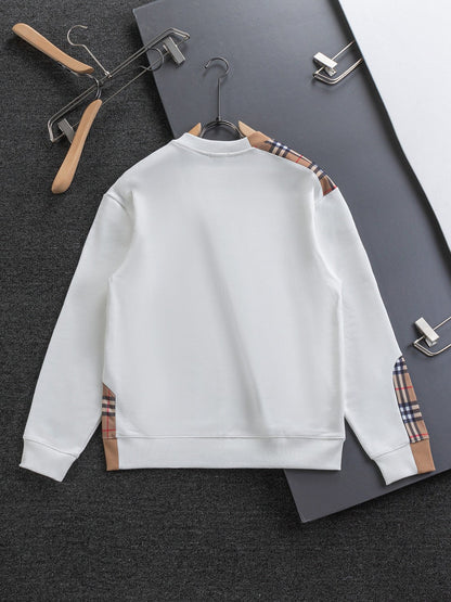 250908 New high-quality patchwork checkered sweatshirt