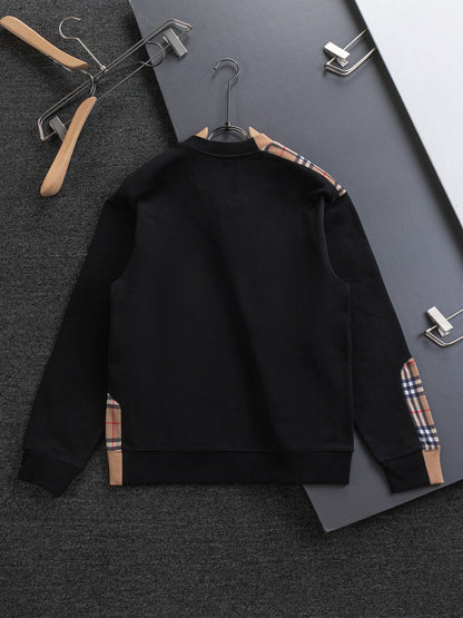 250908 New high-quality patchwork checkered sweatshirt