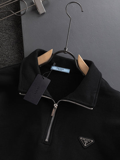 250908 New high-quality stand-up collar zipper hoodie