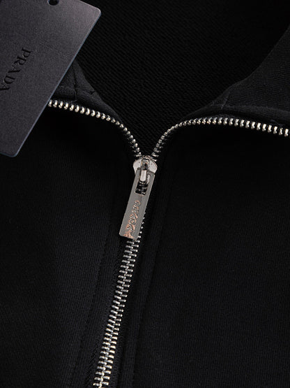 250908 New high-quality stand-up collar zipper hoodie